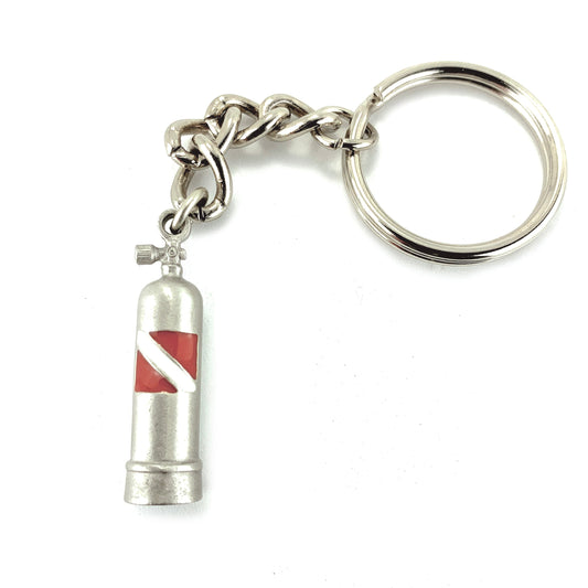 Scuba Tank Keychain with Dive Flag, Scuba Diving Key Chain, Scuba Diving Gift, Scuba Tank Key Fob with Dive Flag, Gifts for Divers, Scuba Tank Lanyard - The Tool Store