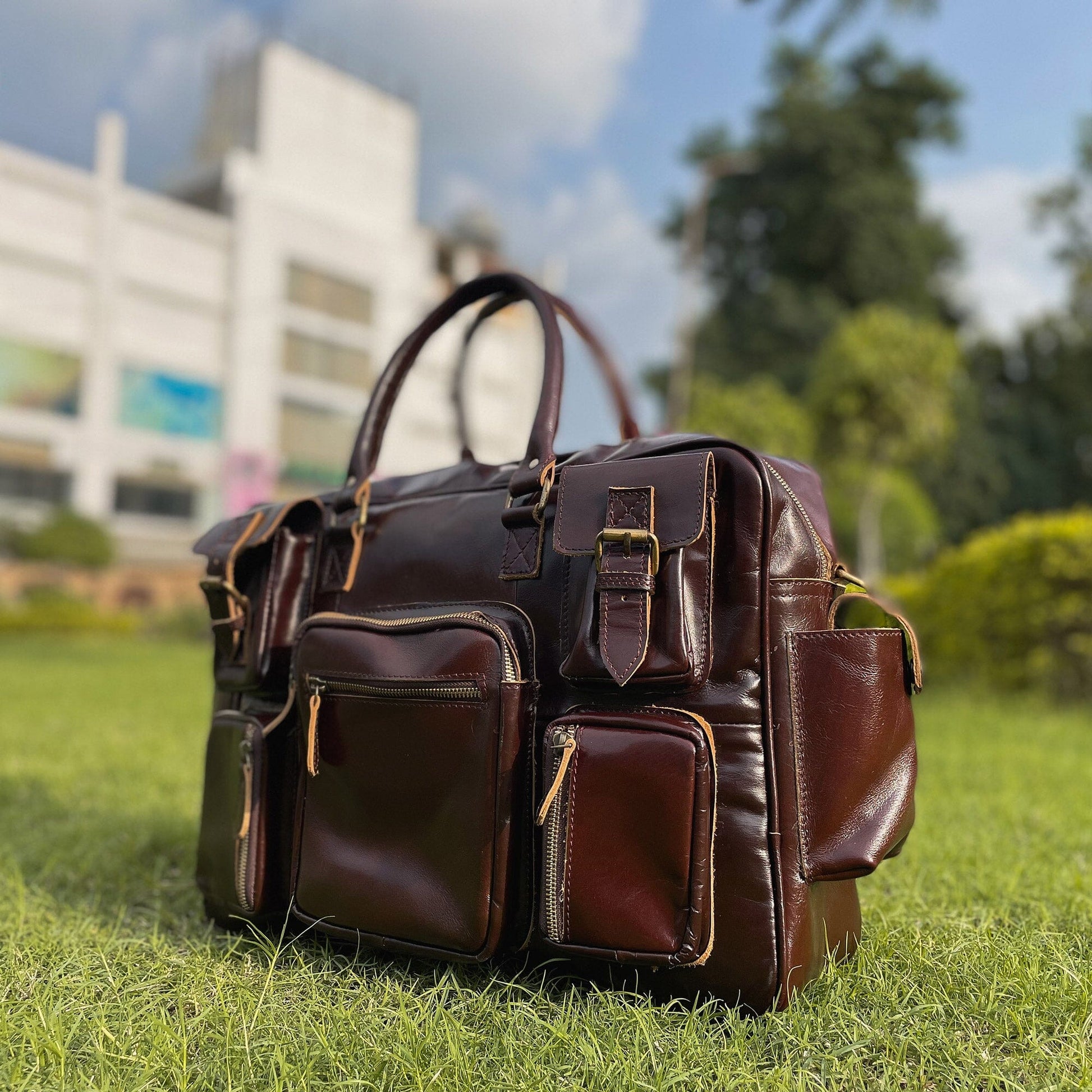 Norman Cherry Red Briefcase - The Tool Store