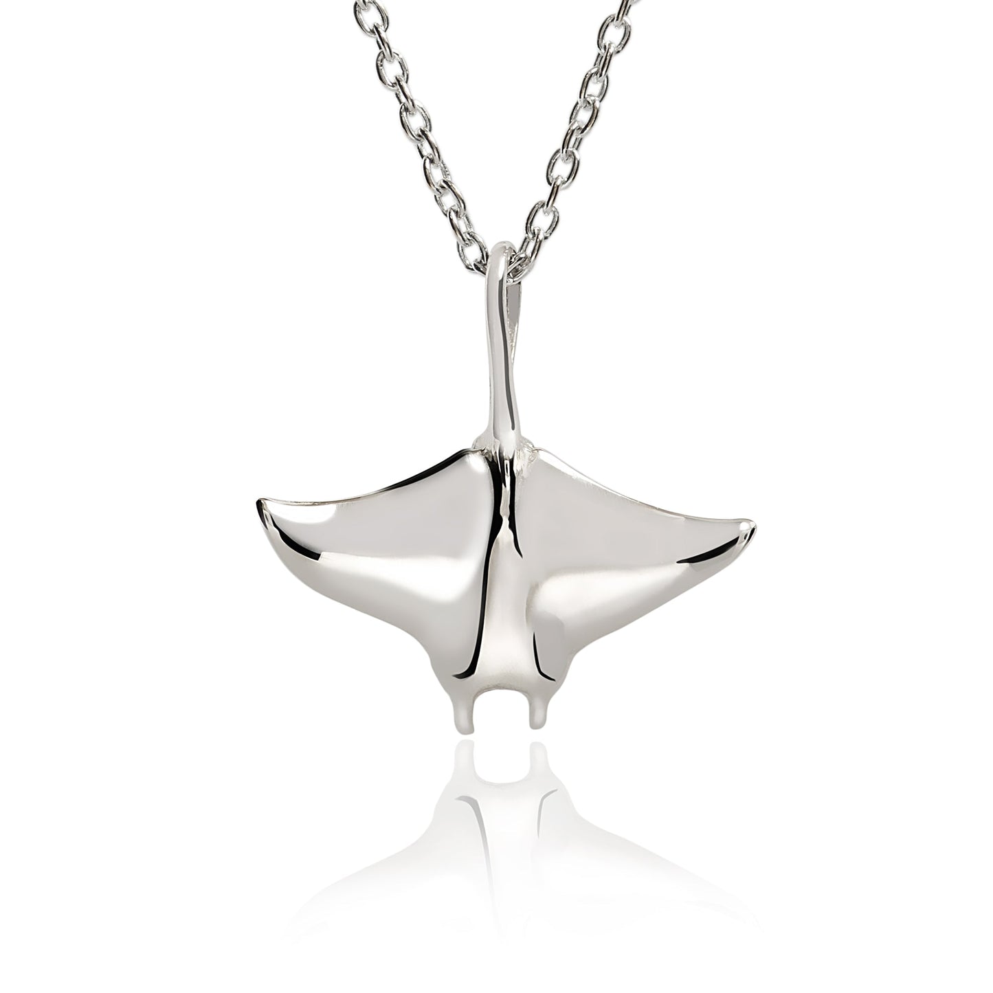 Stingray Necklaces for Women Sterling Silver- Manta Ray Necklace for Women, Stingray Charms, Small Manta Ray Necklaces - The Tool Store