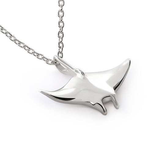 Stingray Necklaces for Women Sterling Silver- Manta Ray Necklace for Women, Stingray Charms, Small Manta Ray Necklaces - The Tool Store