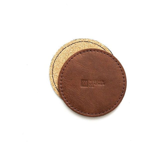 Leather Coaster Set - Round - The Tool Store