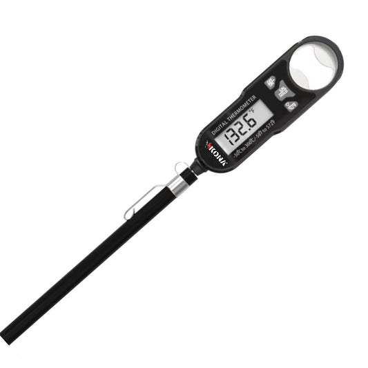 Kona Digital Meat and Candy Thermometer with Backlit LED Screen - Compact and Accurate Cooking Tool for Perfectly Cooked Food Every Time! Ideal for BBQ, Grilling, Kitchen, Oven, and Smoker - The Tool Store