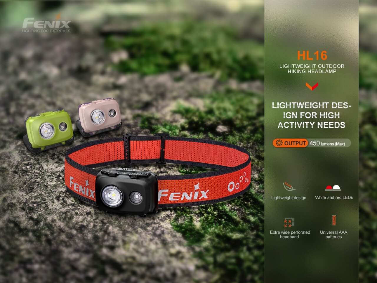 Fenix HL16 Lightweight Outdoor Hiking LED Headlamp - The Tool Store