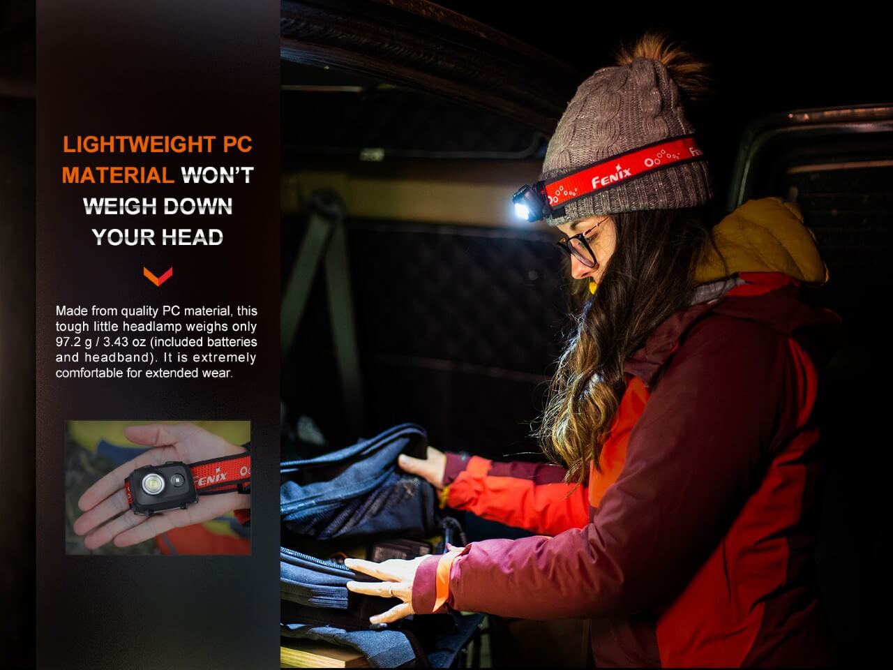 Fenix HL16 Lightweight Outdoor Hiking LED Headlamp - The Tool Store