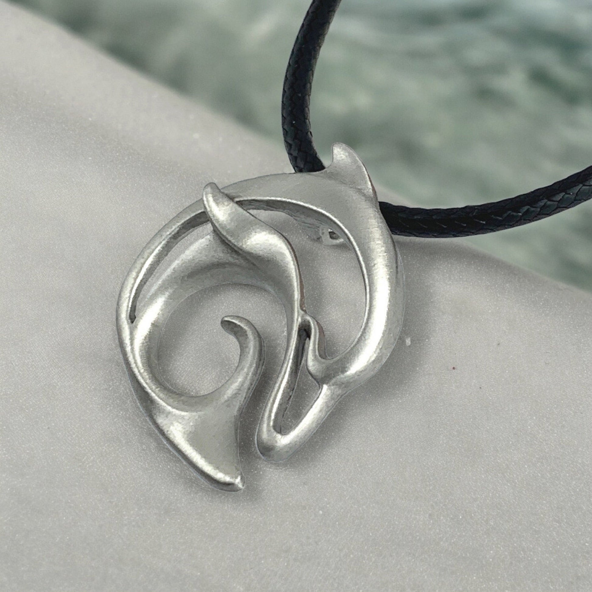 Dolphin Necklace Pewter Pendant- Dolphin Gift for Women and Men, Dolphin Necklaces, Gifts for Dolphin Lovers, Sea Life Jewelry, Dolphin Charm - The Tool Store