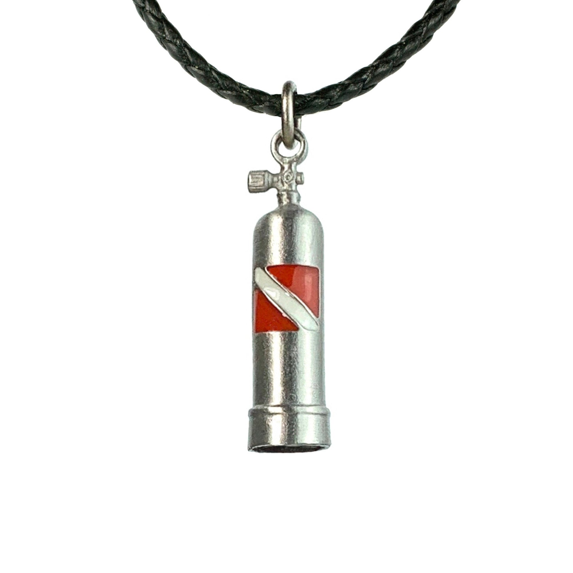 Scuba Tank Necklace for Men and Women- Scuba Diving Gift, Scuba Tank Necklace with Diver Flag, Gifts for Divers, Scuba Diving Jewelry, ScubaTank Charm - The Tool Store