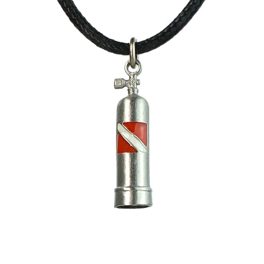 Scuba Tank Necklace for Men and Women- Scuba Diving Gift, Scuba Tank Necklace with Diver Flag, Gifts for Divers, Scuba Diving Jewelry, ScubaTank Charm - The Tool Store