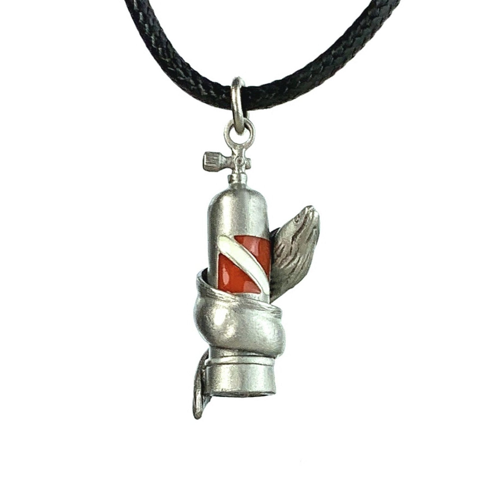 Moray Eel with Scuba Tank Necklace- Dive Gift for Women and Men, Realistic Moray Eel Scuba Tank Necklace with Diver Flag, Gifts for Divers, Scuba Gift - The Tool Store