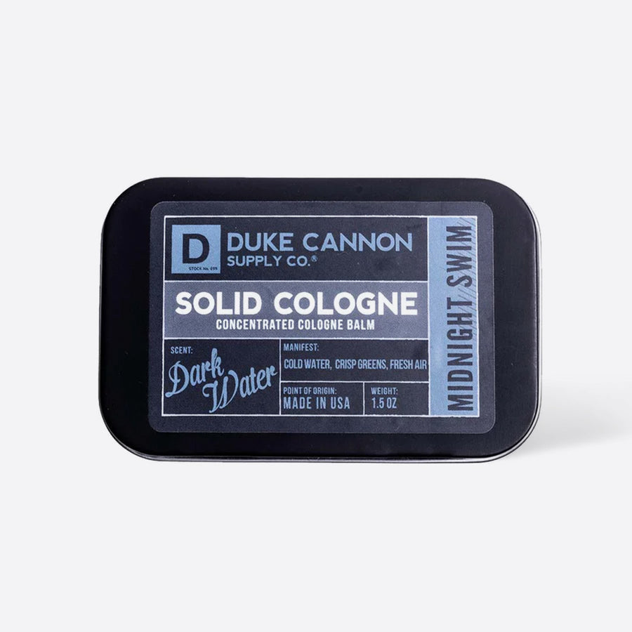 Duke Cannon Solid Cologne - Midnight Swim - The Tool Store