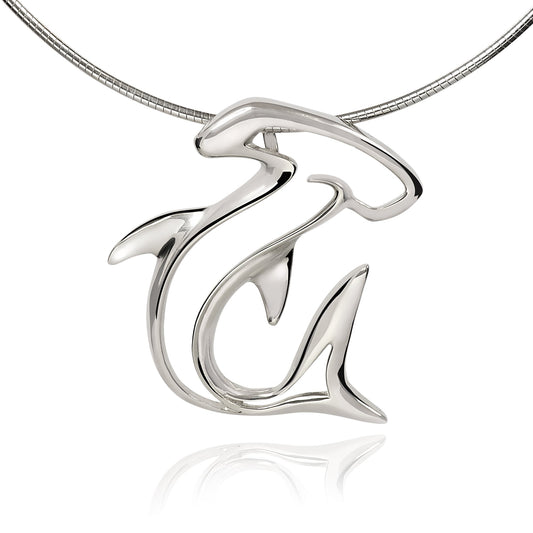 Shark Necklace for Men and Women-Sterling Silver Hammerhead Shark Pendant for Women, Shark Charm 925, Shark Jewelry for Women, Gifts for Shark Lovers - The Tool Store