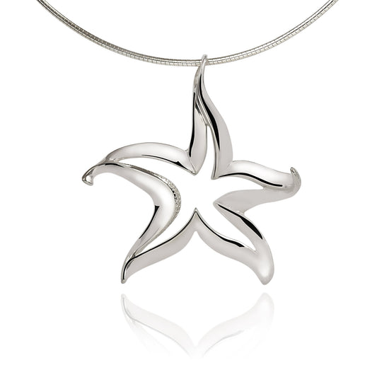 Starfish Necklace Sterling Silver for Women- Sea Star Pendants, Starfish Jewelry for Women, Sea Star Jewelry Sterling Silver, Beachy Necklaces - The Tool Store
