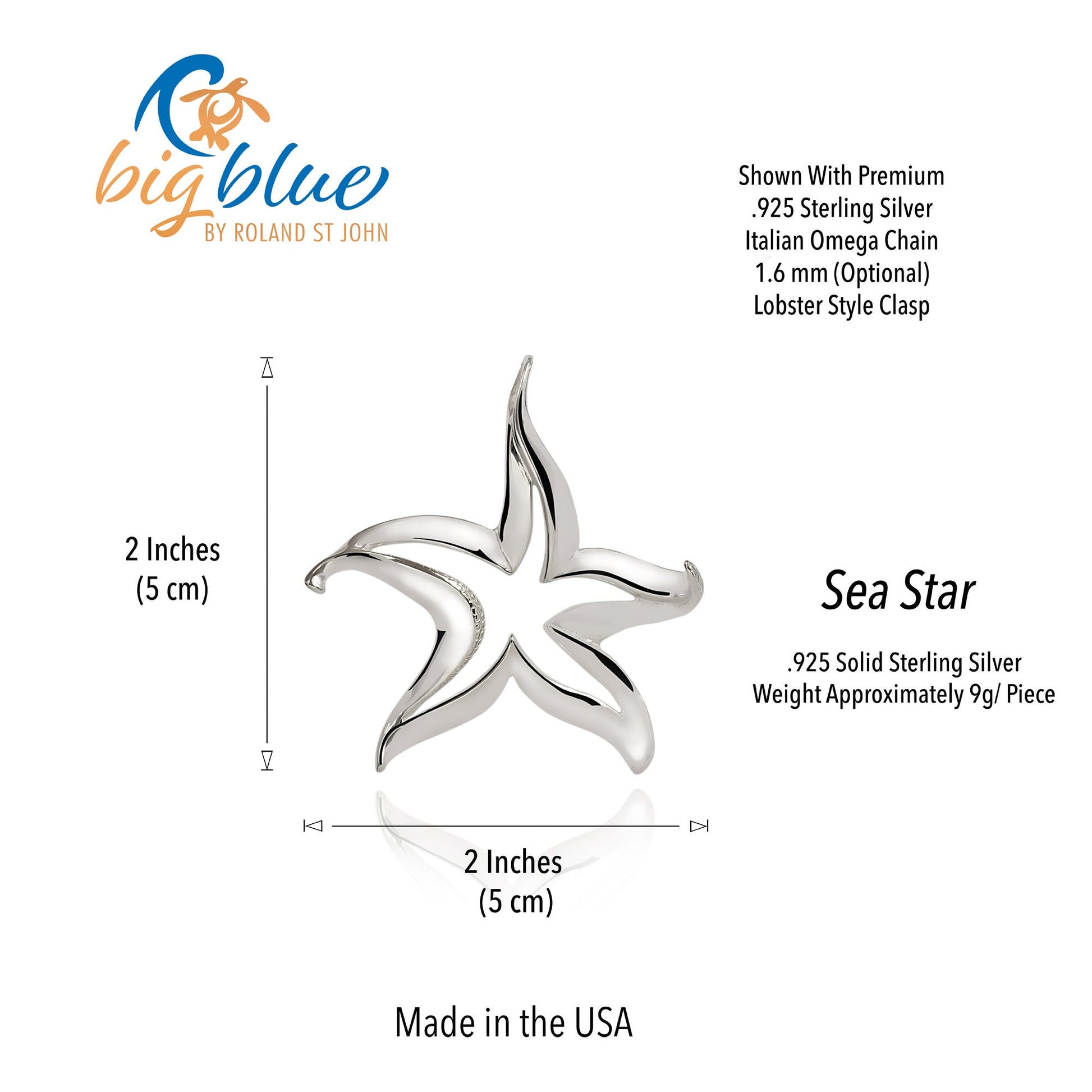 Starfish Necklace Sterling Silver for Women- Sea Star Pendants, Starfish Jewelry for Women, Sea Star Jewelry Sterling Silver, Beachy Necklaces - The Tool Store