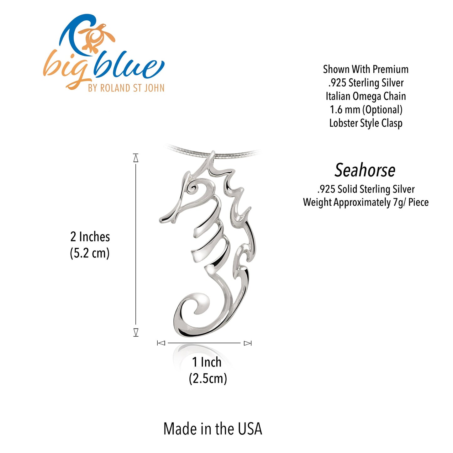 Seahorse Necklaces for Women Sterling Silver- Seahorse Jewelry for Women, Seahorse Gifts, Seahorse Charm, Seahorse Pendant - The Tool Store