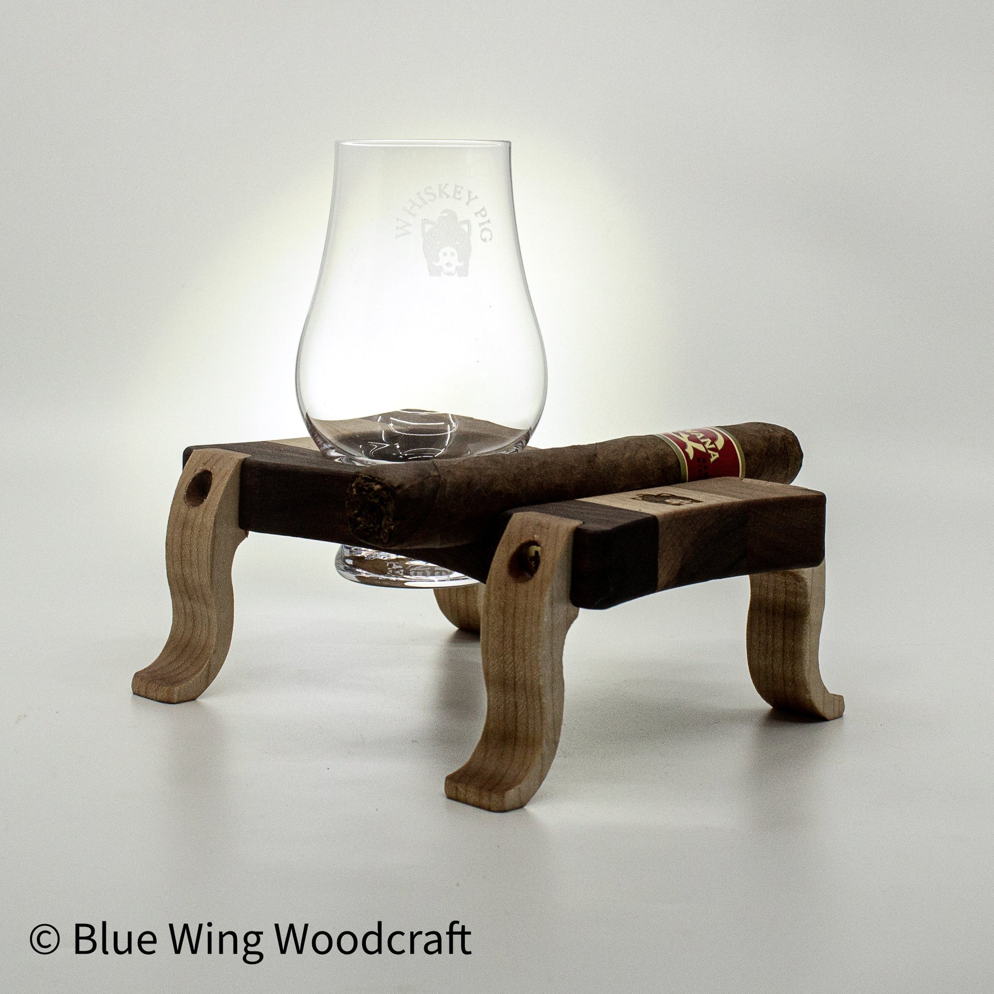 Whiskey Pig® Glencairn Whiskey Flight with Cigar Rest - The Tool Store