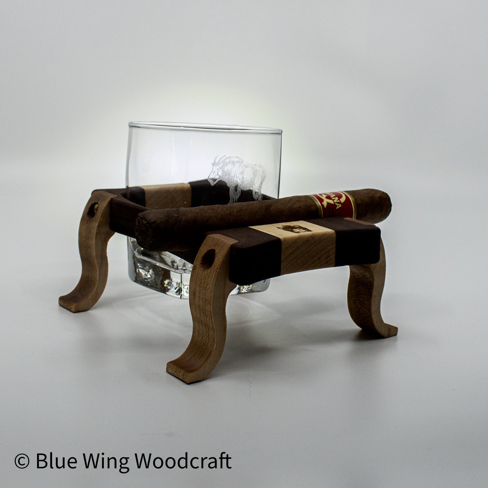Whiskey Pig® - Square Rocks Flight with Cigar Rest - The Tool Store