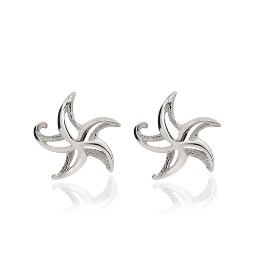 Starfish Post Earrings Sterling Silver- Small Sea Star Earrings, Small Starfish Stud Earring Charms, Sea Star Jewelry Sterling Silver - The Tool Store