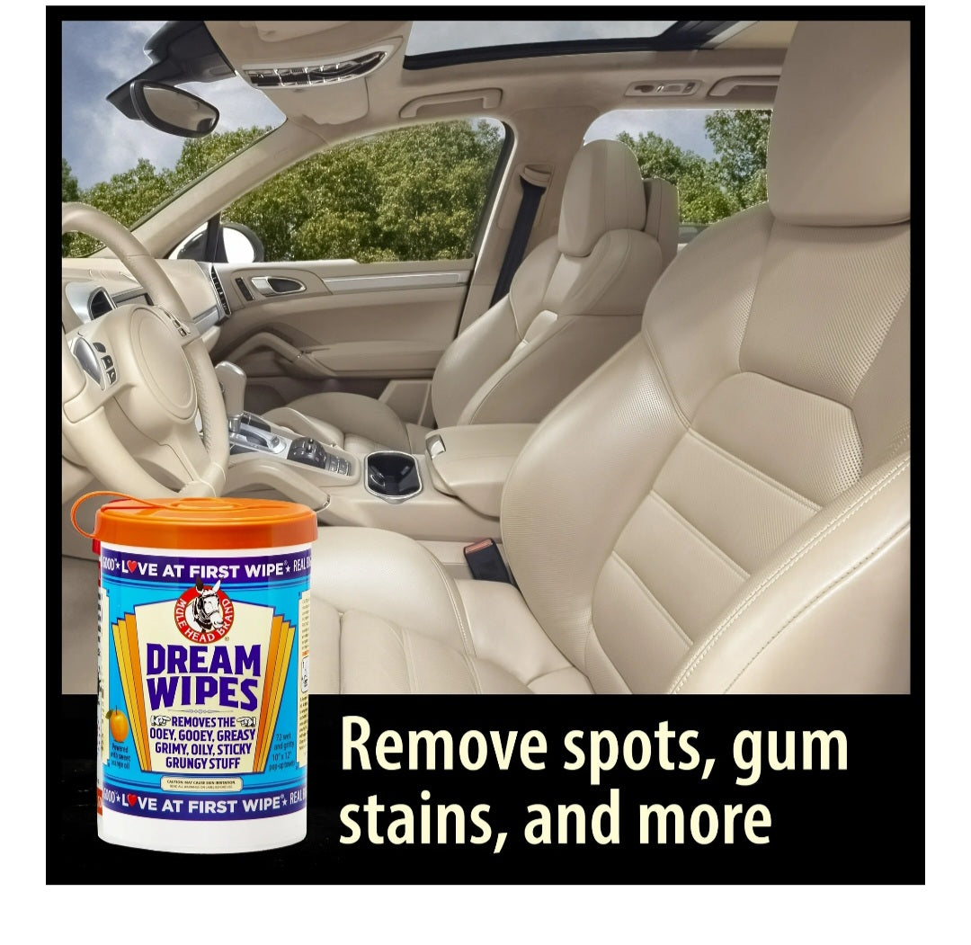 Mule Head Brand Dream Wipes Heavy Duty Citrus Based Cleaning Wipe, 72 Count - The Tool Store