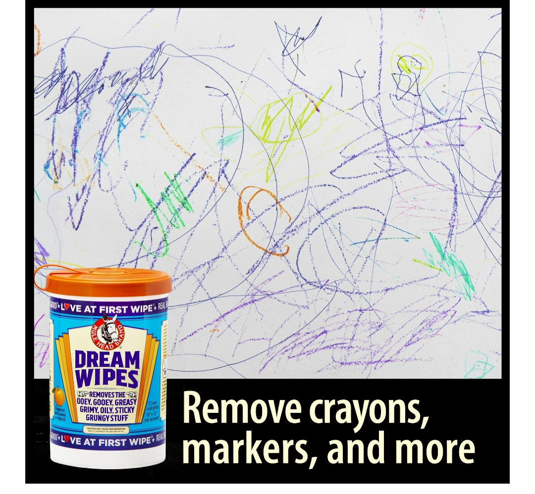 Mule Head Brand Dream Wipes Heavy Duty Citrus Based Cleaning Wipe, 72 Count - The Tool Store