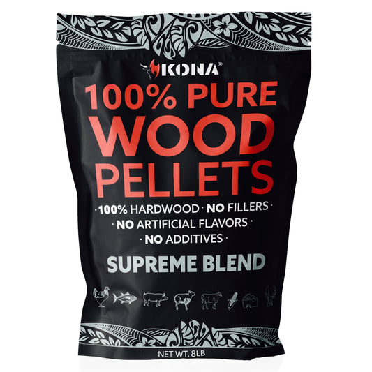 Kona Bold Supreme Blend Wood Pellets - Grilling, BBQ & Smoking - Concentrated Pure Hardwood - Bold Red Meat Smoke - The Tool Store