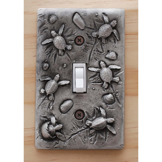 Sea Turtle Switch Plate, Hatchling Turtle Switch Plate, Turtle Switch Plate, Beachy Switch Plate, Ocean Theme Sea Turtle Single Sea Life Switch Plate - The Tool Store