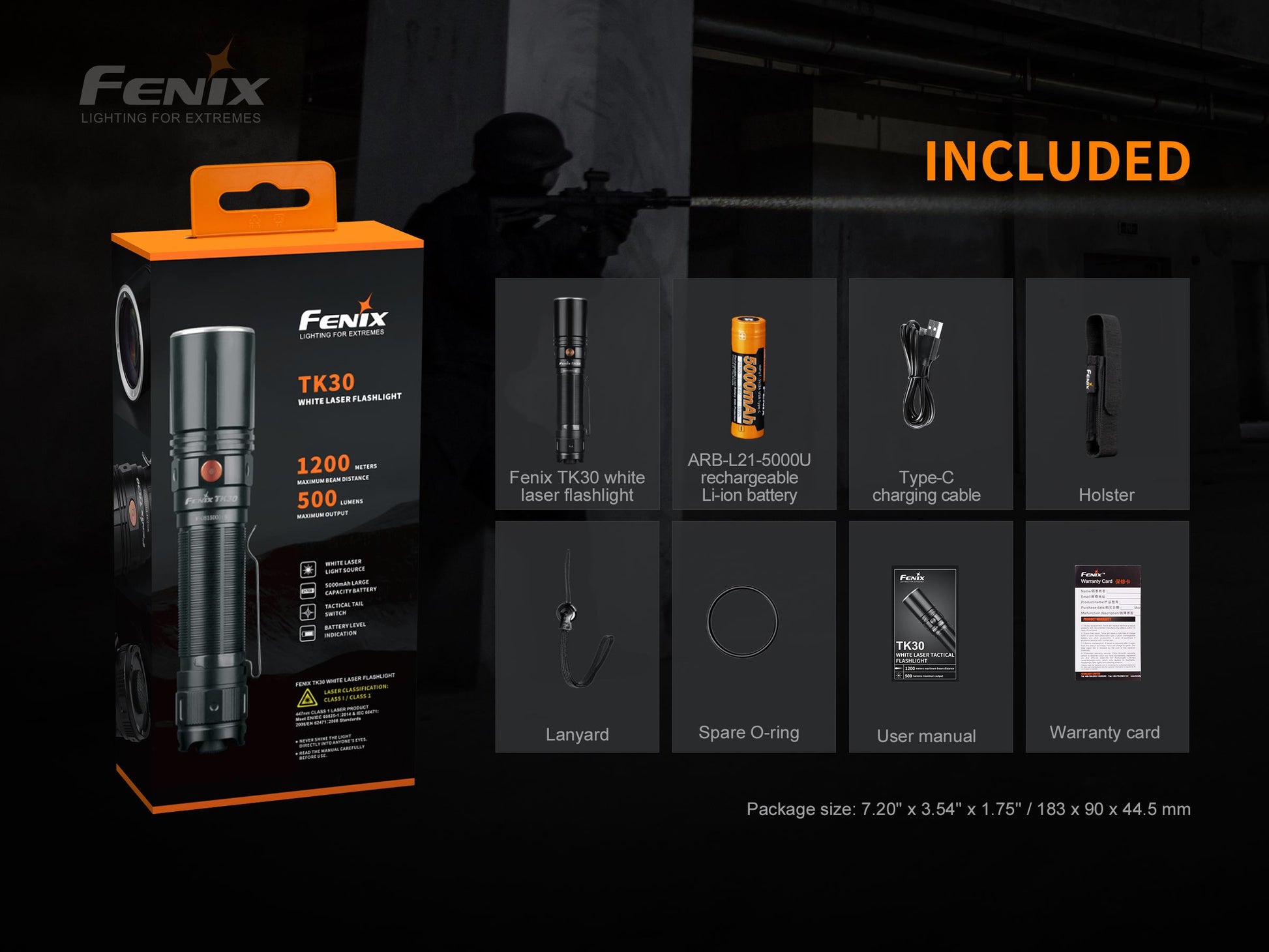 Fenix TK30 White Laser LED Flashlight - The Tool Store