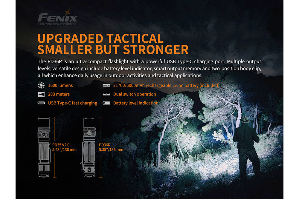 Fenix PD36R Tactical LED Flashlight - Discontinued - The Tool Store