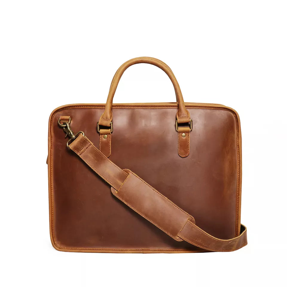 The Hemming Leather Laptop Bag | Vintage Leather Briefcase - The Tool Store