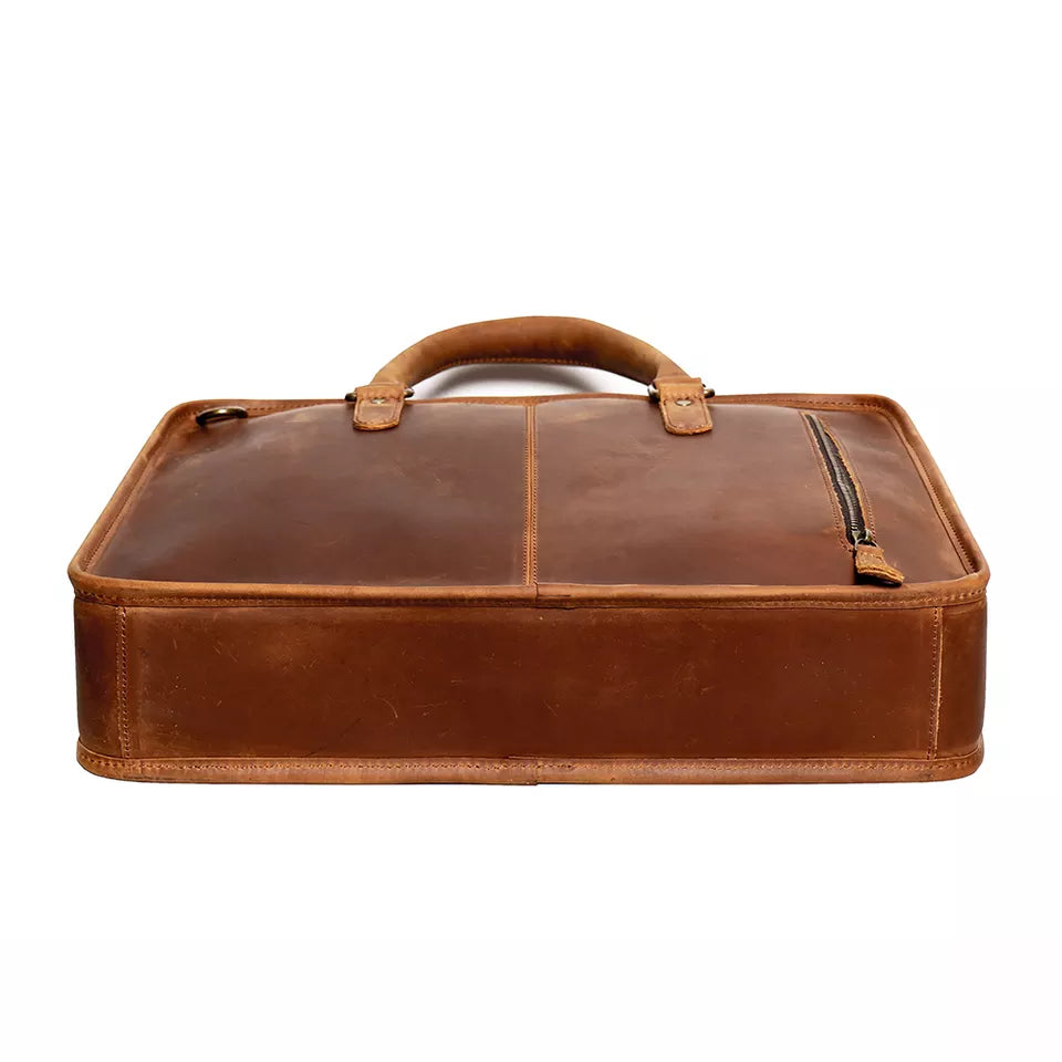 The Hemming Leather Laptop Bag | Vintage Leather Briefcase - The Tool Store