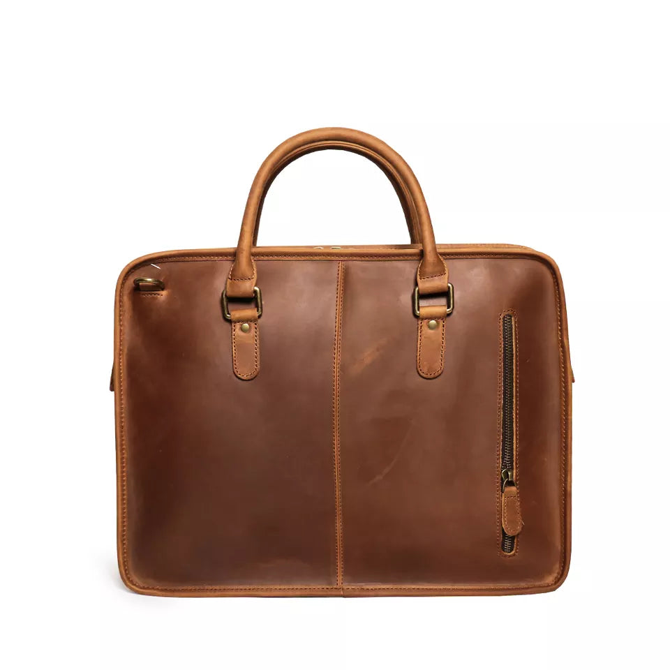 The Hemming Leather Laptop Bag | Vintage Leather Briefcase - The Tool Store