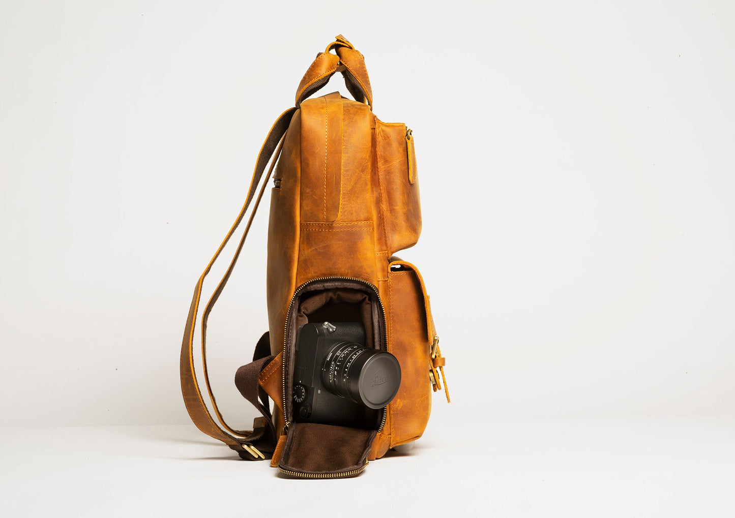 The MANN Bag | Large Capacity Leather Camera Backpack - The Tool Store