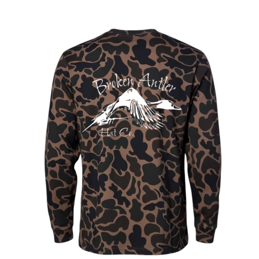 Broken Antler Hat Co.- The Pintail Long Sleeve Shirt Old School Duck Camo