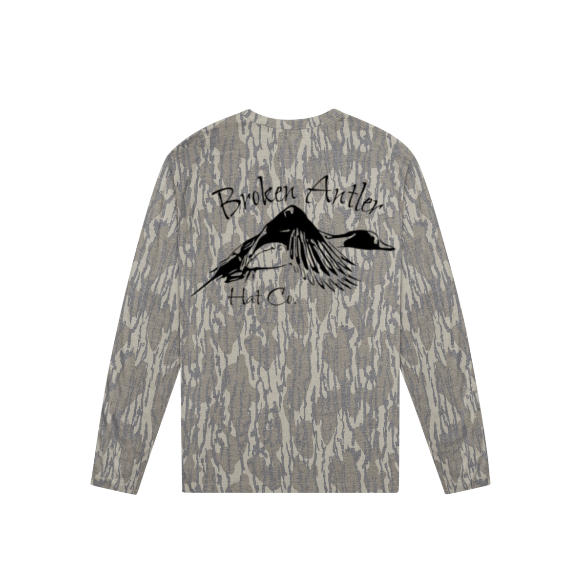 Broken Antler Hat Co.-The Pintail Long Sleeve Shirt Mossy Oak Bottomland / Black
