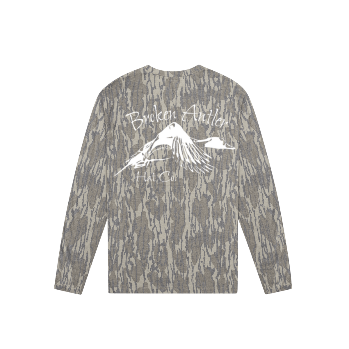 Broken Antler Hat Co.-The Pintail Long Sleeve Shirt Mossy Oak Bottomland / White