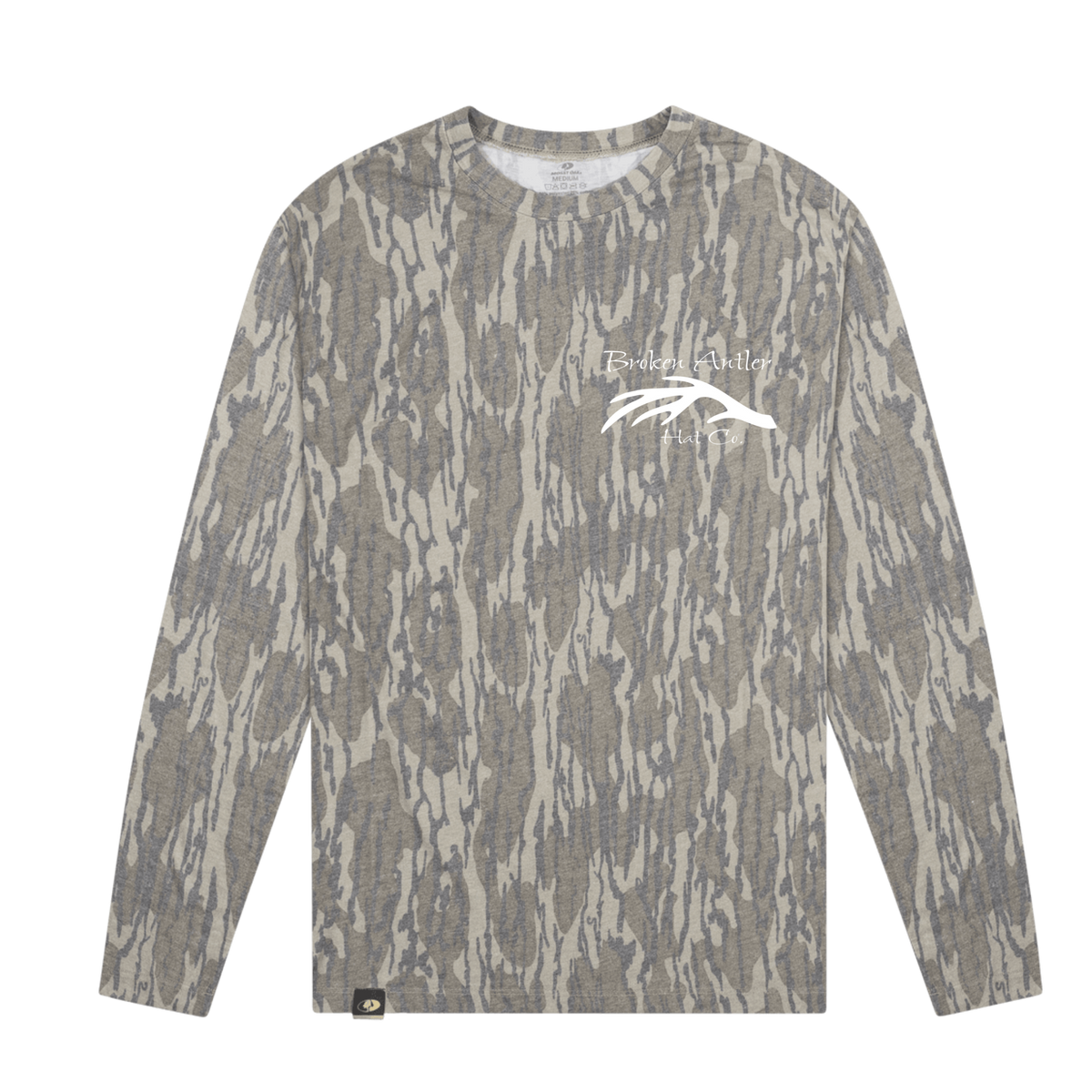 Broken Antler Hat Co.-The Pintail Long Sleeve Shirt Mossy Oak Bottomland / White
