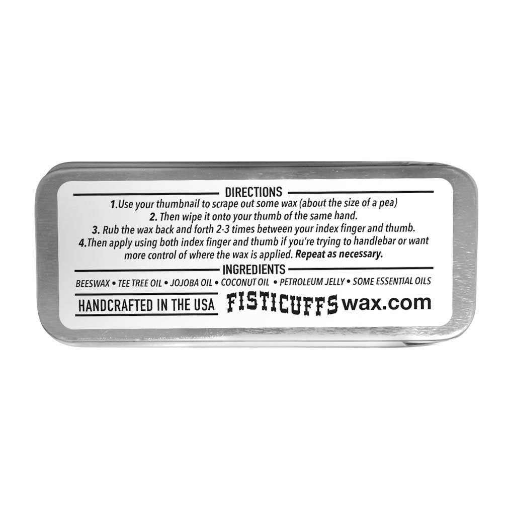 15g slide top tin of Fisticuffs Mustache Wax - The Tool Store