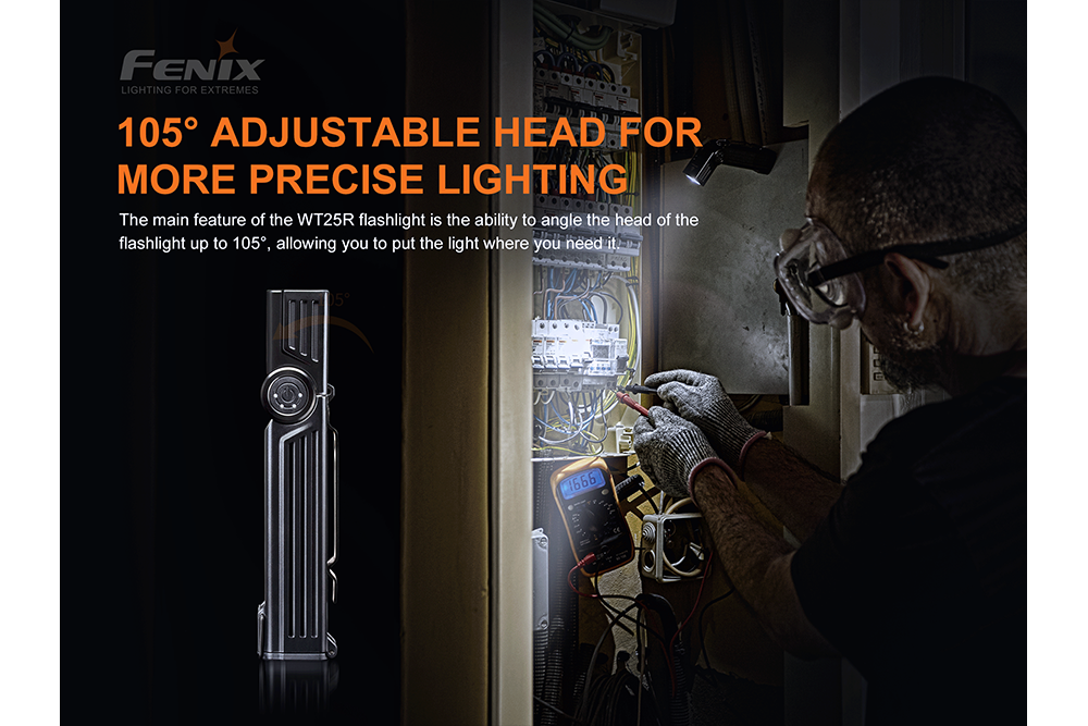 Fenix WT25R Adjustable Head LED Flashlight - 1000 Lumens - The Tool Store