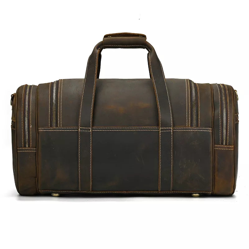 The Wainwright Weekender | Round  Vintage Leather Weekender - The Tool Store