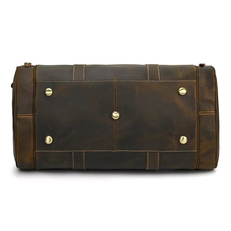 The Wainwright Weekender | Round  Vintage Leather Weekender - The Tool Store