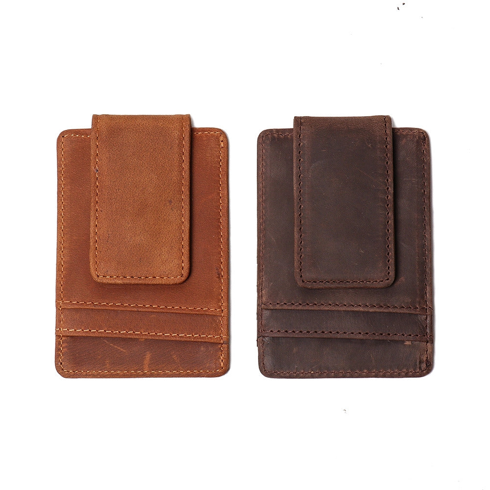 The Walden | Handmade Leather Front Pocket Wallet with Money Clip - The Tool Store