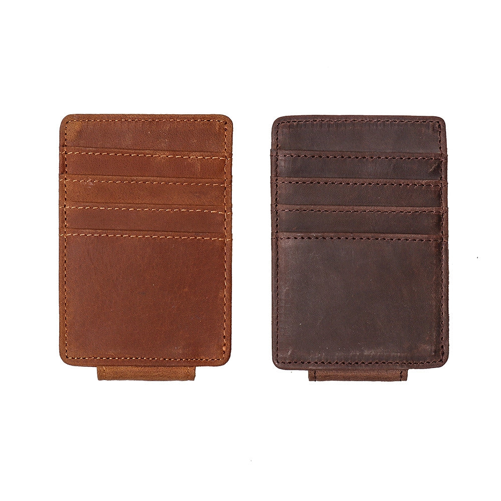 The Walden | Handmade Leather Front Pocket Wallet with Money Clip - The Tool Store