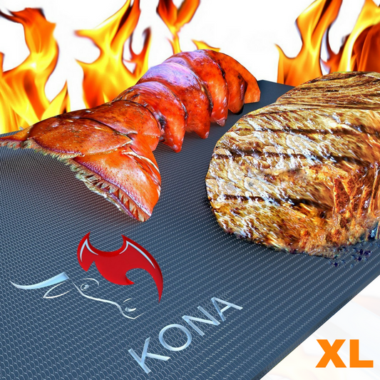 Kona Extra Large BBQ Grill Mat, Griddle Mat and Non-Stick Oven Liner 25"x17" - The Tool Store