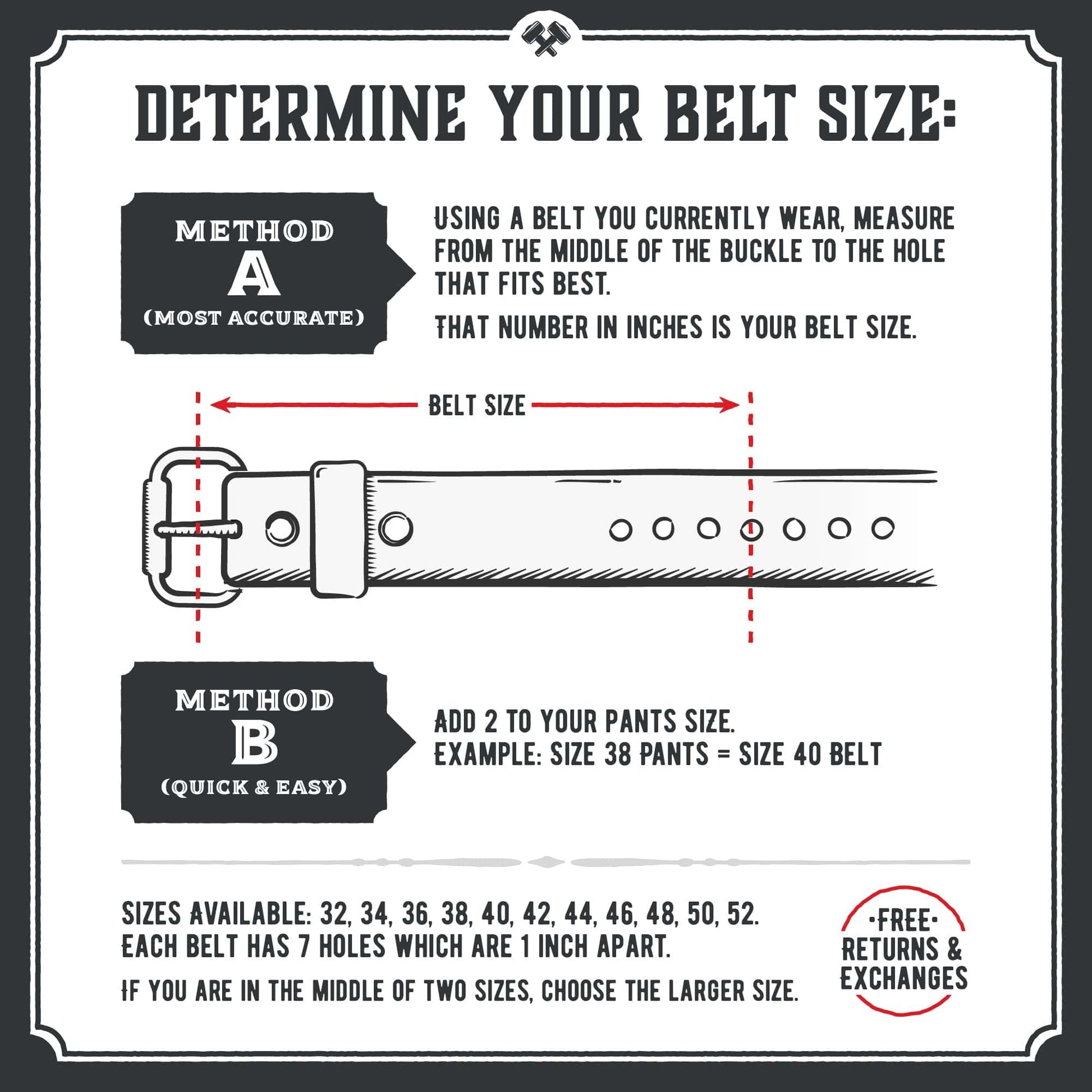 The All American Stitched Leather Belt - The Tool Store