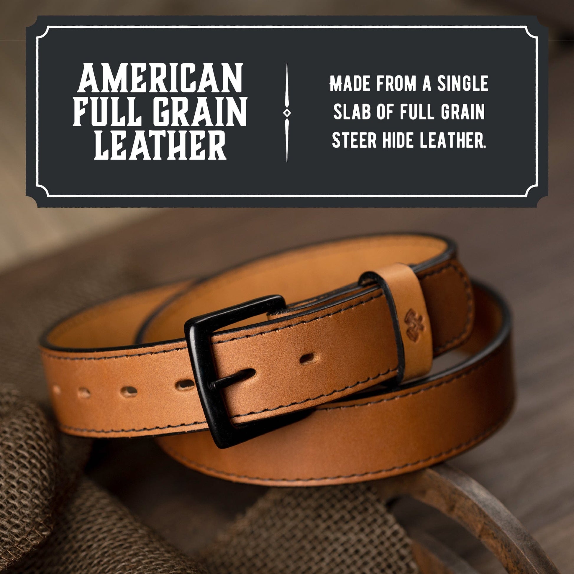 The All American Stitched Leather Belt - The Tool Store