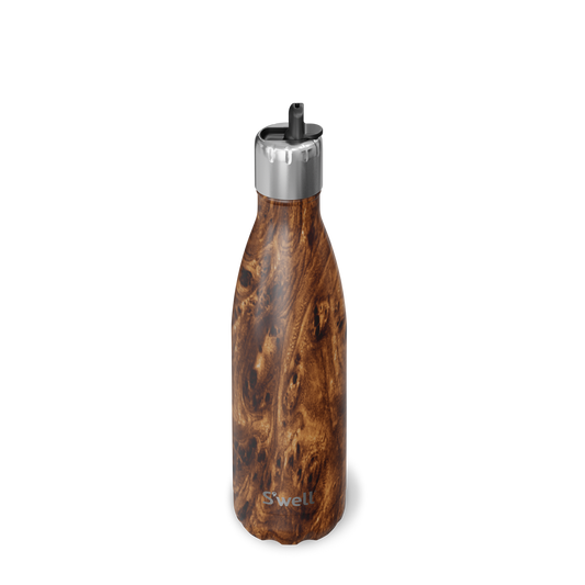 Swell 17 oz Teakwood Bottle with Straw Cap