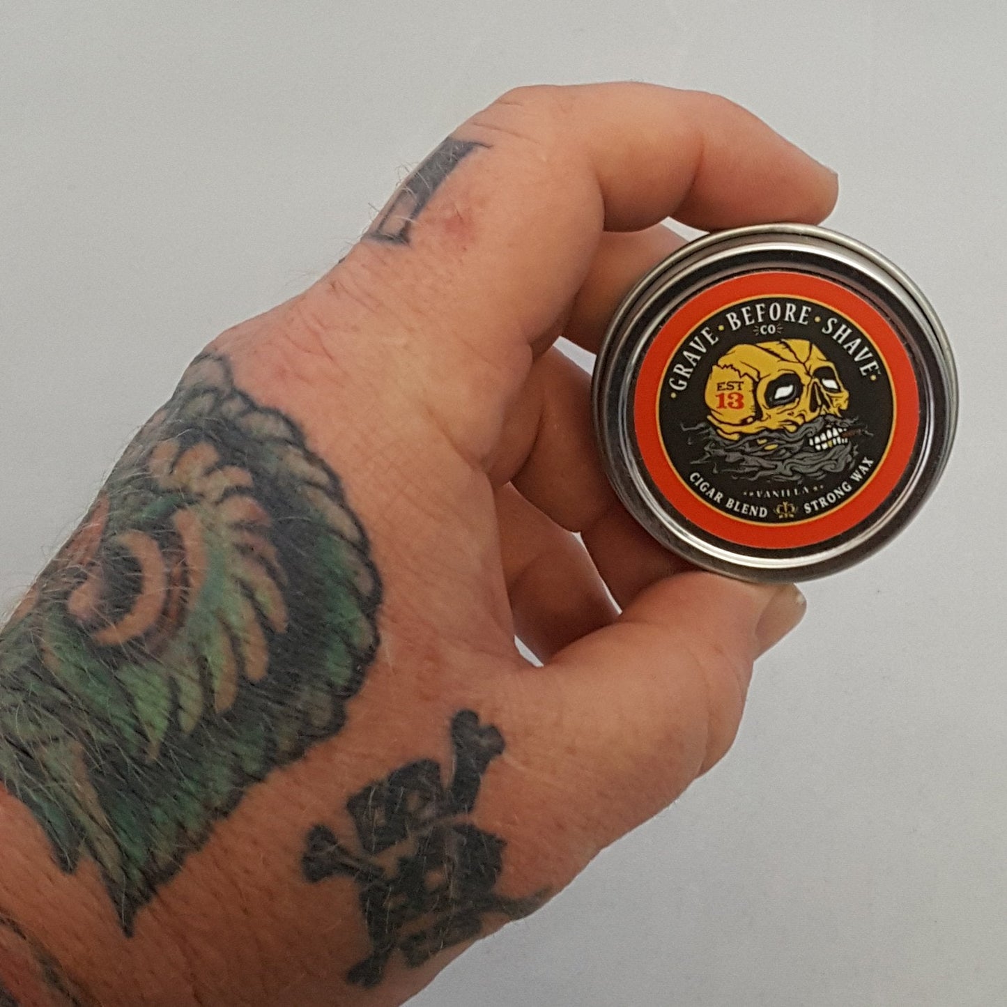 Fisticuffs™  Cigar Blend Strong Hold Mustache Wax 1 OZ. Tin - The Tool Store