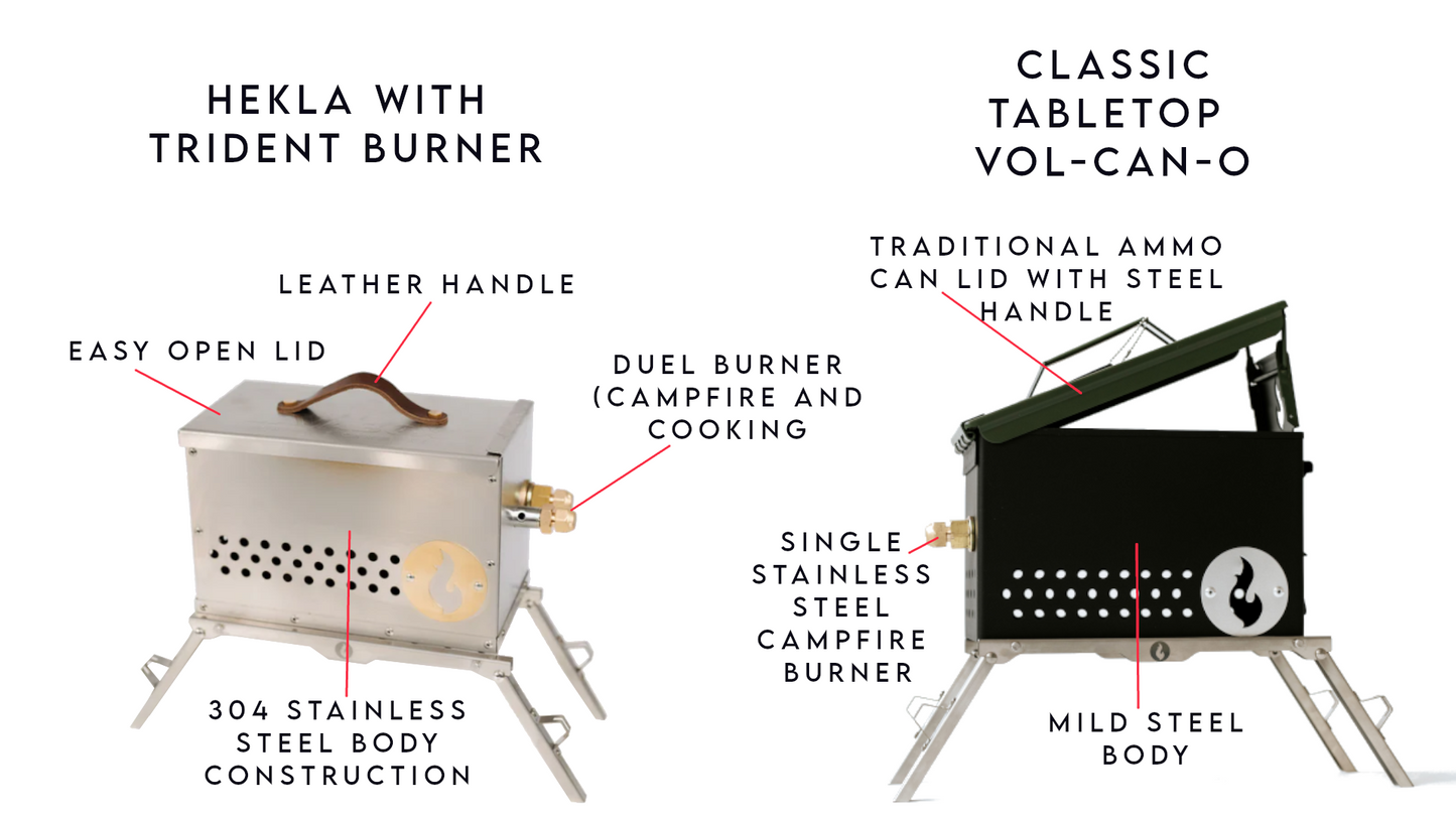 Hekla with Trident Buner: Cooking and Campfire in One Box! - The Tool Store