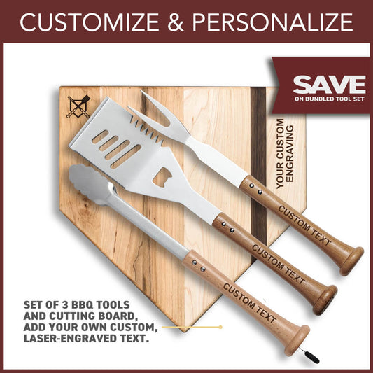 "Silver Slugger" Grill Set with Customized Handles - The Tool Store