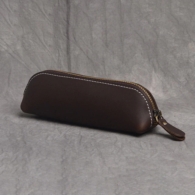 The Paavo Leather Pen Case | Leather Makeup Pouch - The Tool Store