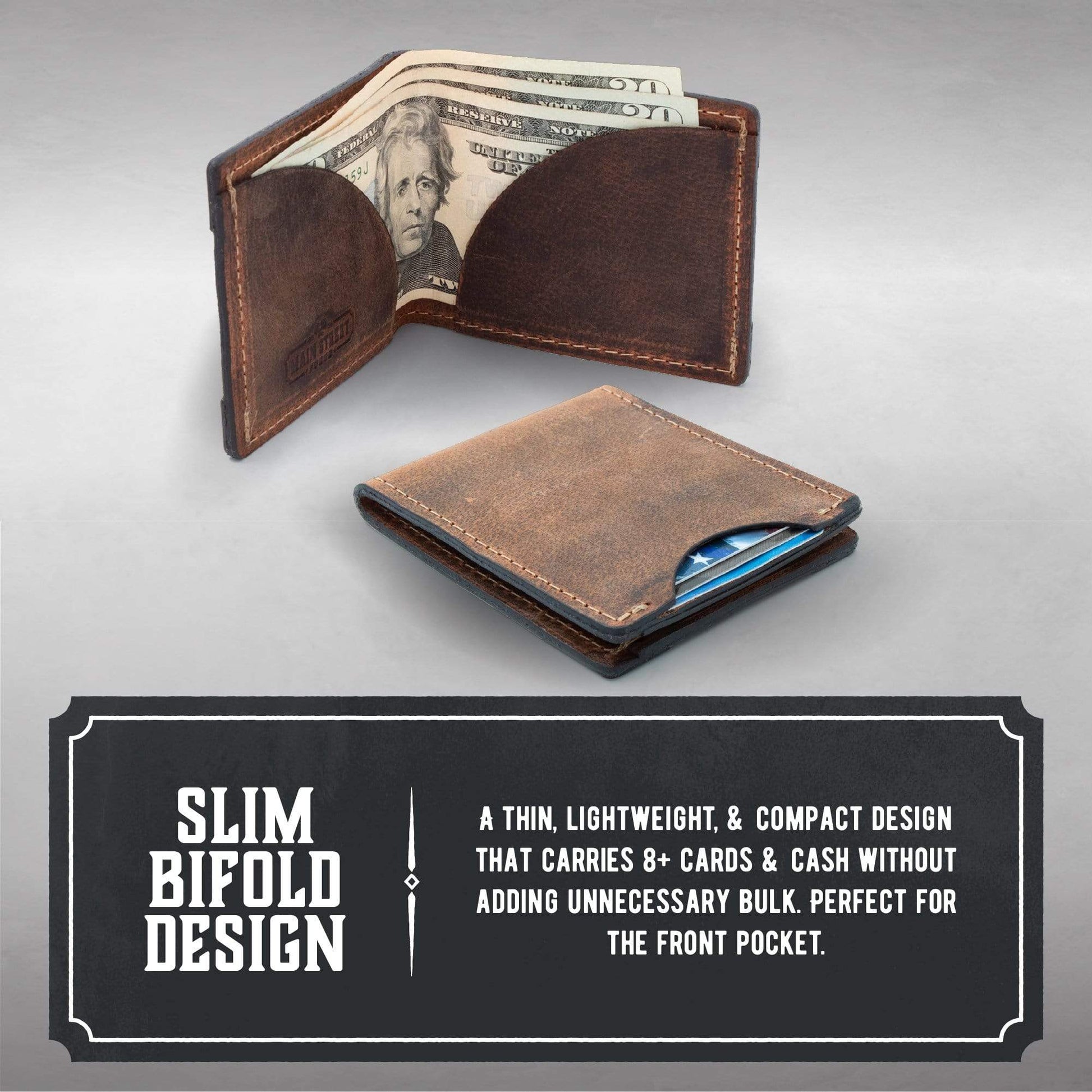 Front Pocket Slim Bifold Wallet for Men - The Tool Store