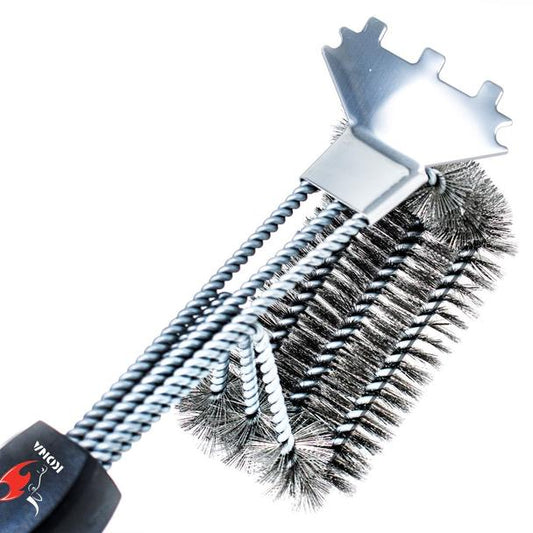 Kona Speed/Scrape Grill Brush & Scraper with Flex Grip Handle - Stainless Steel Bristles - The Tool Store
